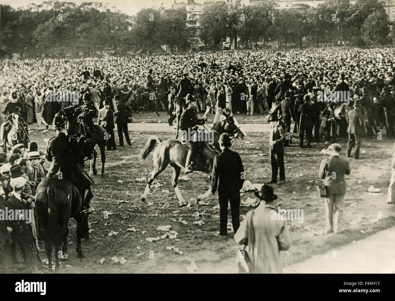 One hundred thousand fascists in Hyde Park, London, UK Stock Photo