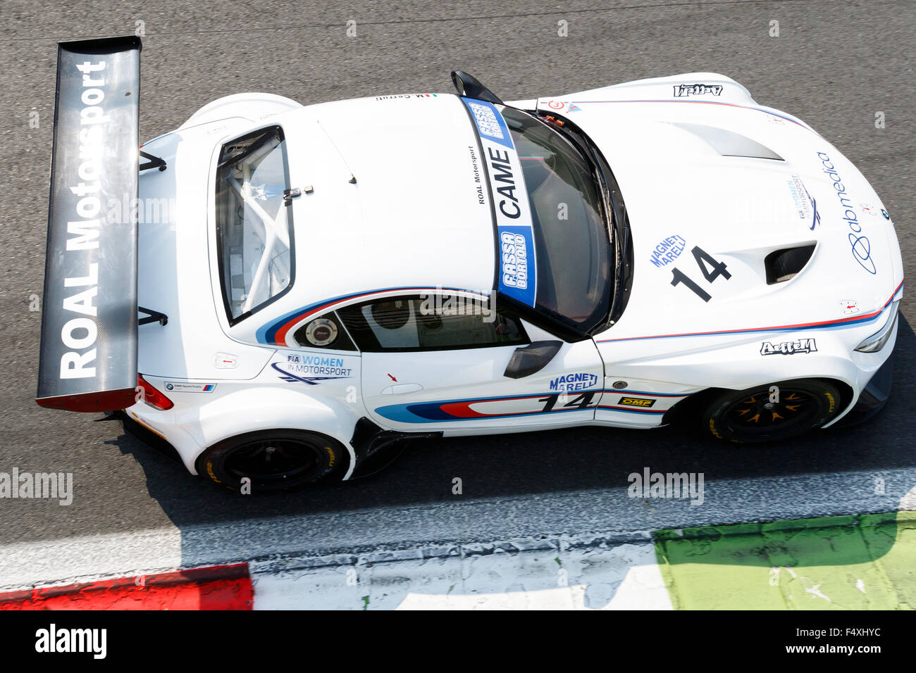 Monza, Italy - May 30, 2015: Bmw Z4 of Roal Motorsport team, driven  by Cerruti Michela) during the C.I. Granturismo - Race Stock Photo