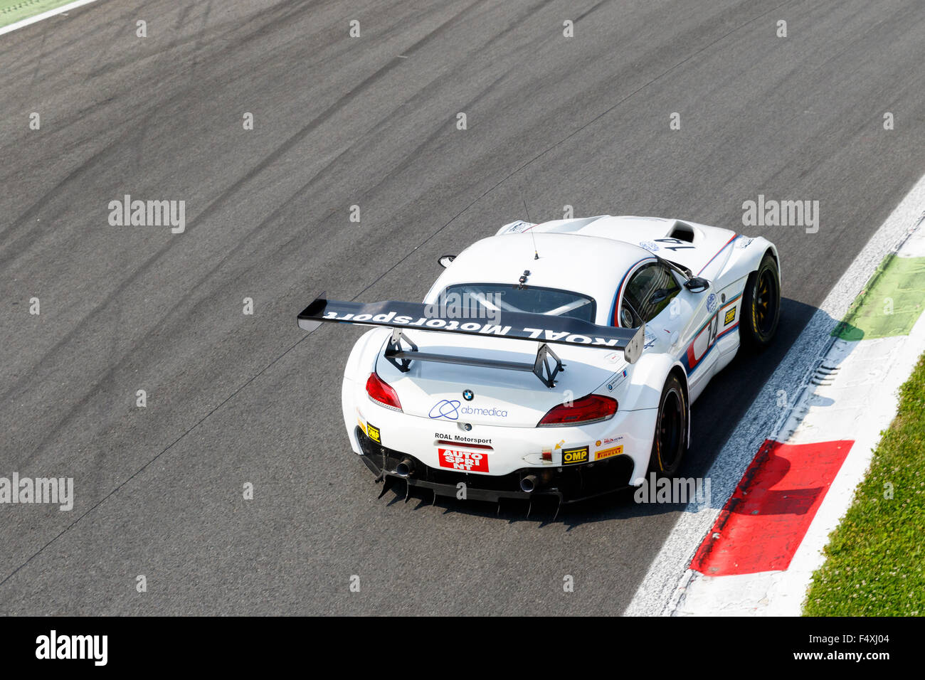 Monza, Italy - May 30, 2015: Bmw Z4 of Roal Motorsport team, driven  by Cerruti Michela) during the C.I. Granturismo - Race Stock Photo