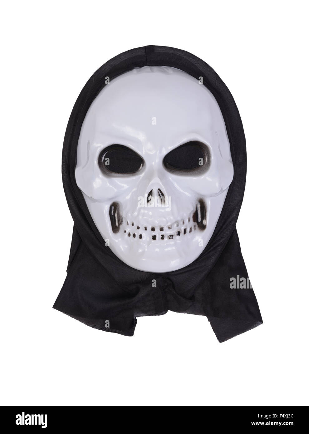 Skull mask for halloween on white background. Stock Photo