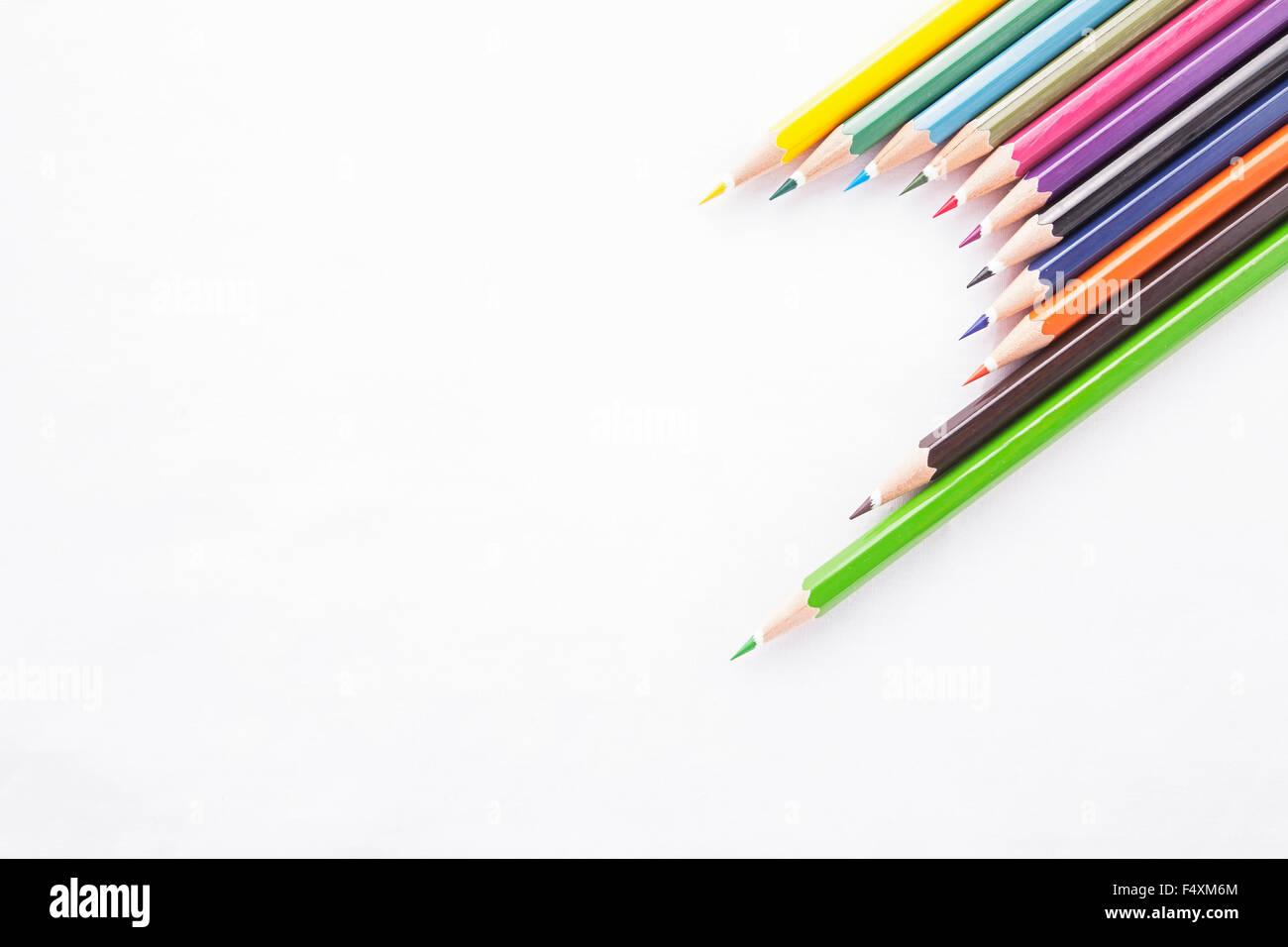 Colored pencils isolated on white background Stock Photo - Alamy
