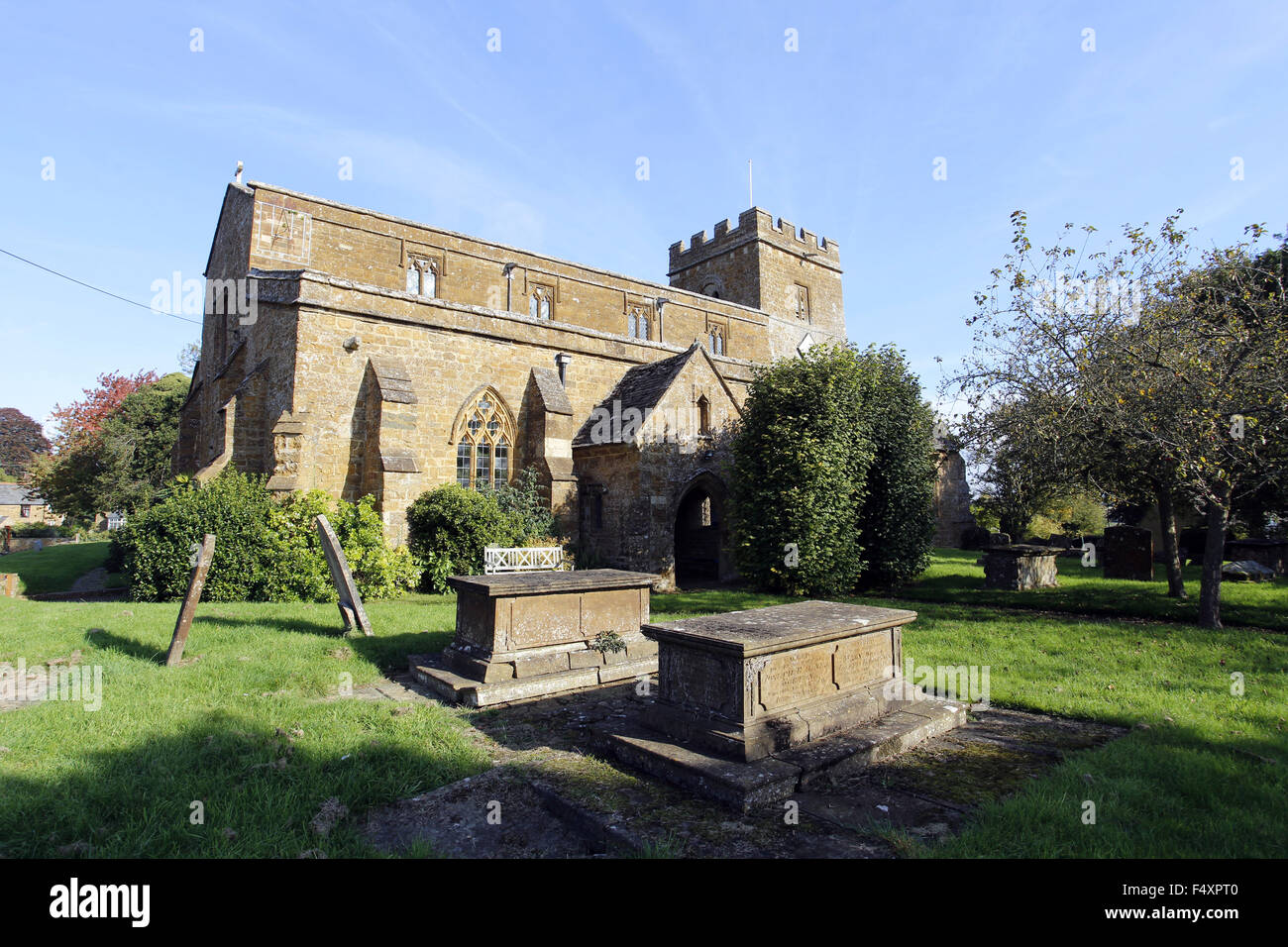 Church of St Etheldreda, Horley, Oxfordshire Stock Photo
