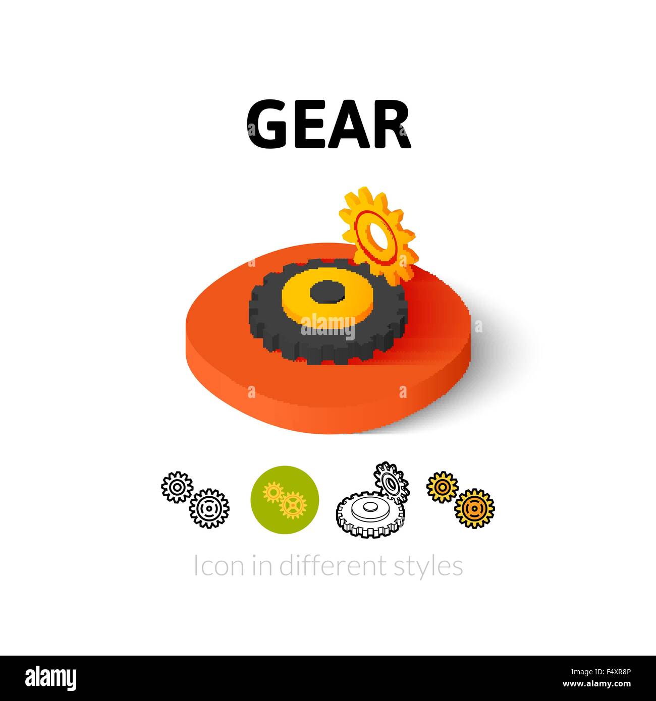 Gear icon in different style Stock Vector Image & Art Alamy