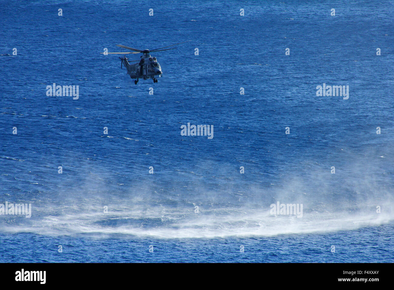 SAR manouvres on Lemnos island, northern Aegean sea, Greece. Stock Photo