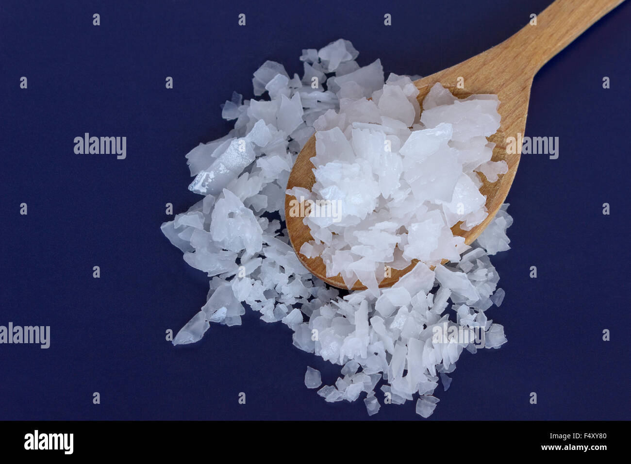 Magnesium chloride-Nigari flakes Stock Photo