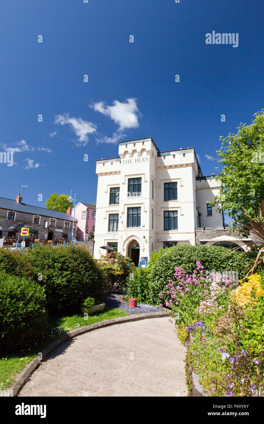 The Hean Castle Inn as seen from the sensory garden in Saundersfoot, Pembrokeshire, Wales UK Stock Photo