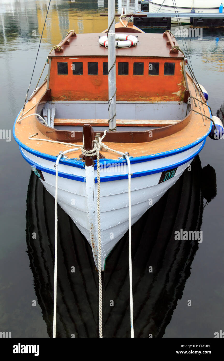 Close up of a boat in Tórshavn Harbour Faroe Islands Stock Photo