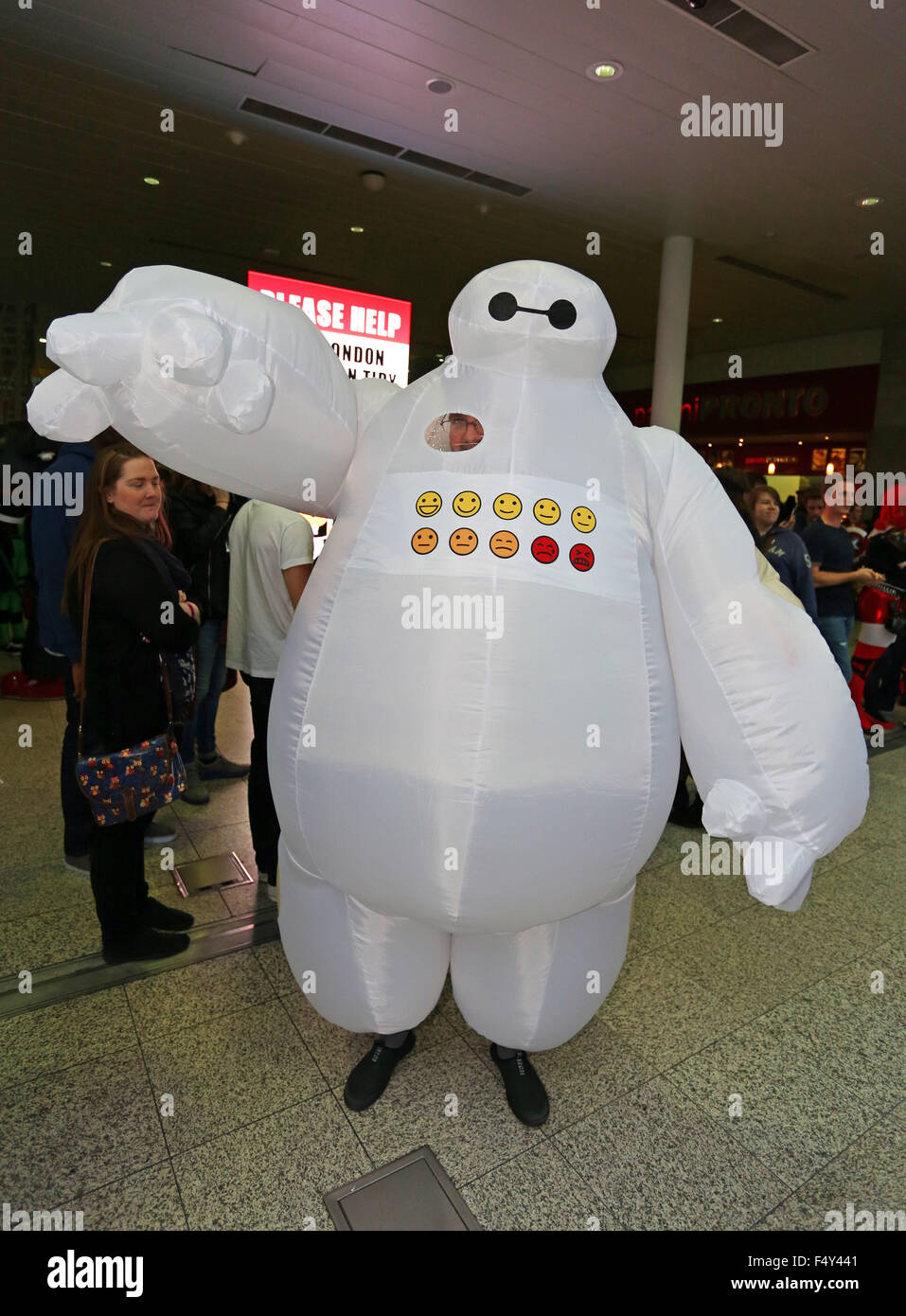 London, UK. 24th October 2015. Participant dressed as Baymax from Big Hero 6  at MCM London Comic Con at Excel London Credit: Paul Brown/Alamy Live News  Stock Photo - Alamy