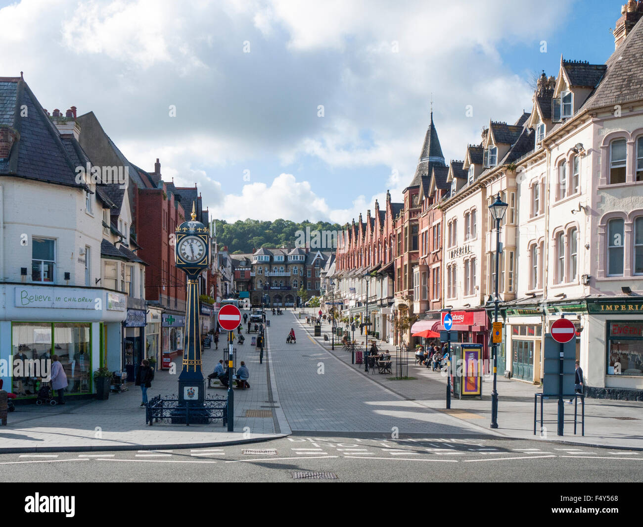 Station Road in Colwyn Bay, as seen from the railway station Wales UK Stock Photo Alamy