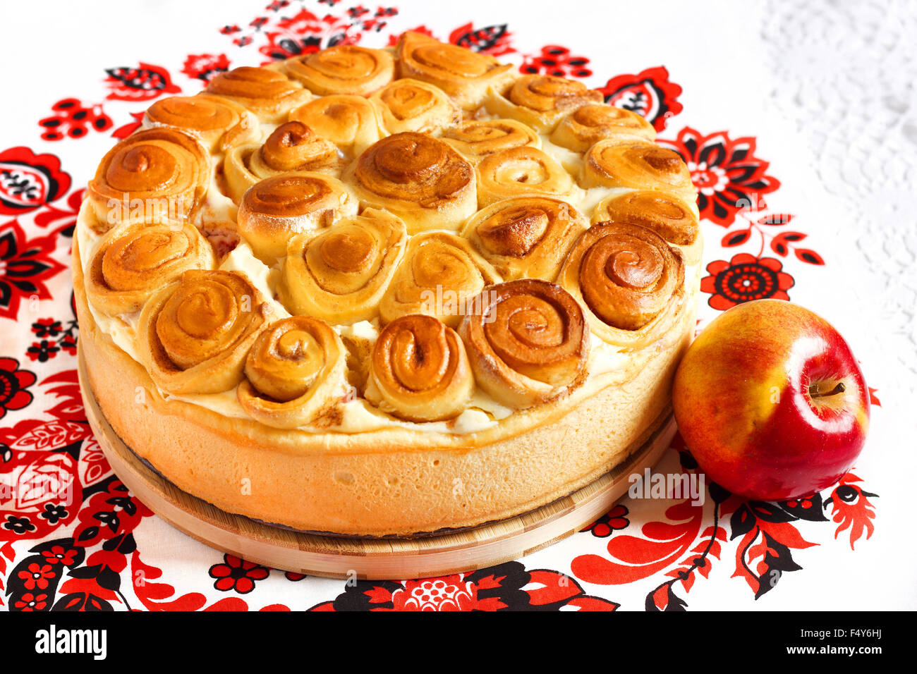 delicious apple pie isolated on white background Stock Photo - Alamy