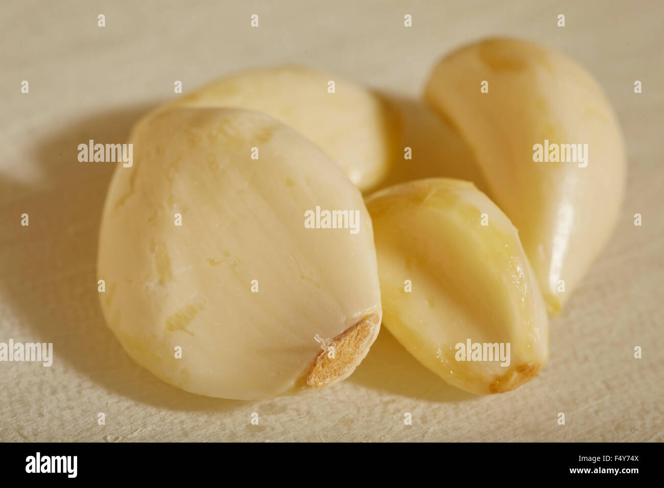 Cloves of whole garlic Stock Photo