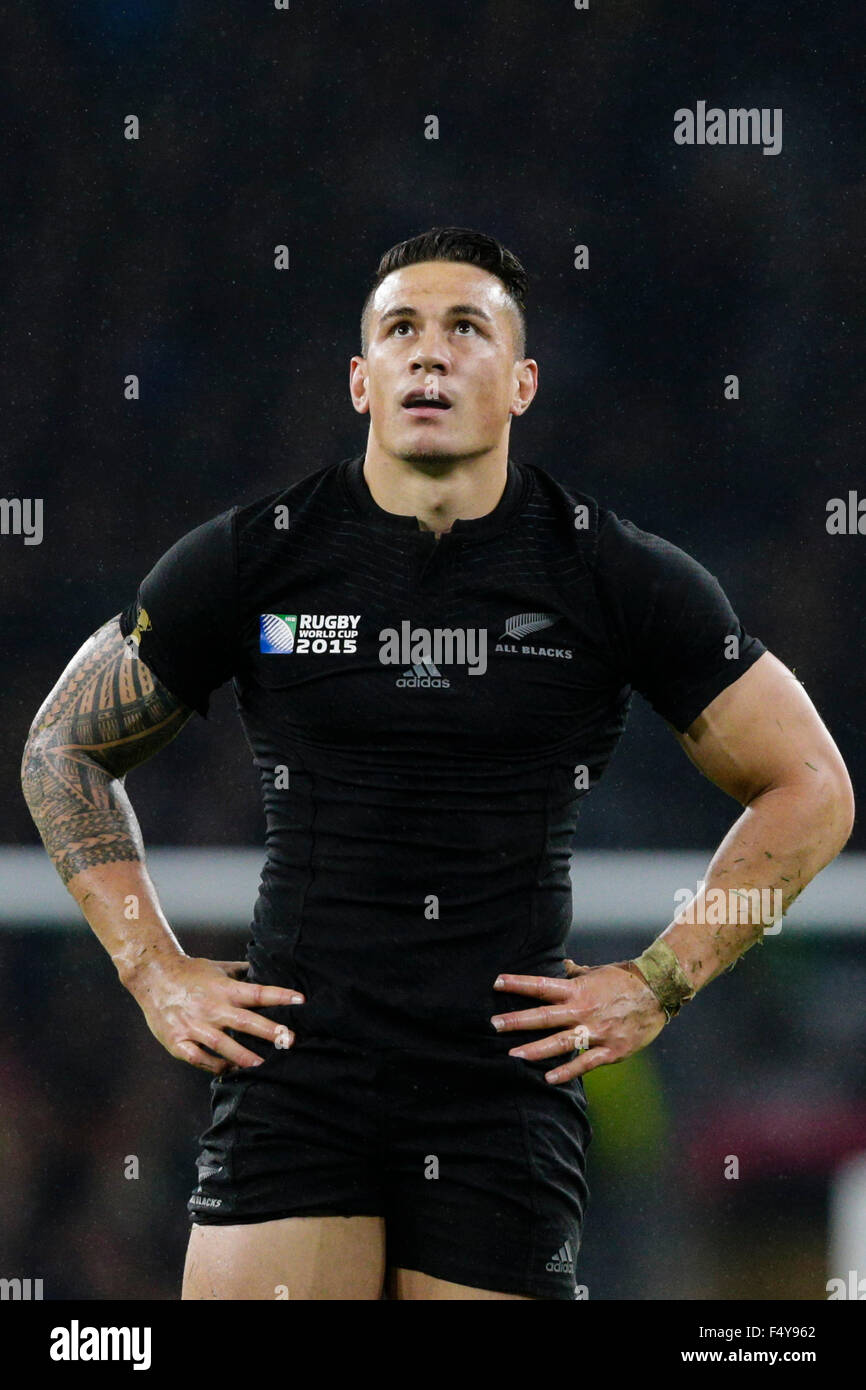 Twickenham Stadium, London, UK. 24th Oct, 2015. Rugby World Cup Semi Final. South Africa versus New Zealand. New Zealand replacement back Sonny Bill Williams Credit:  Action Plus Sports/Alamy Live News Stock Photo