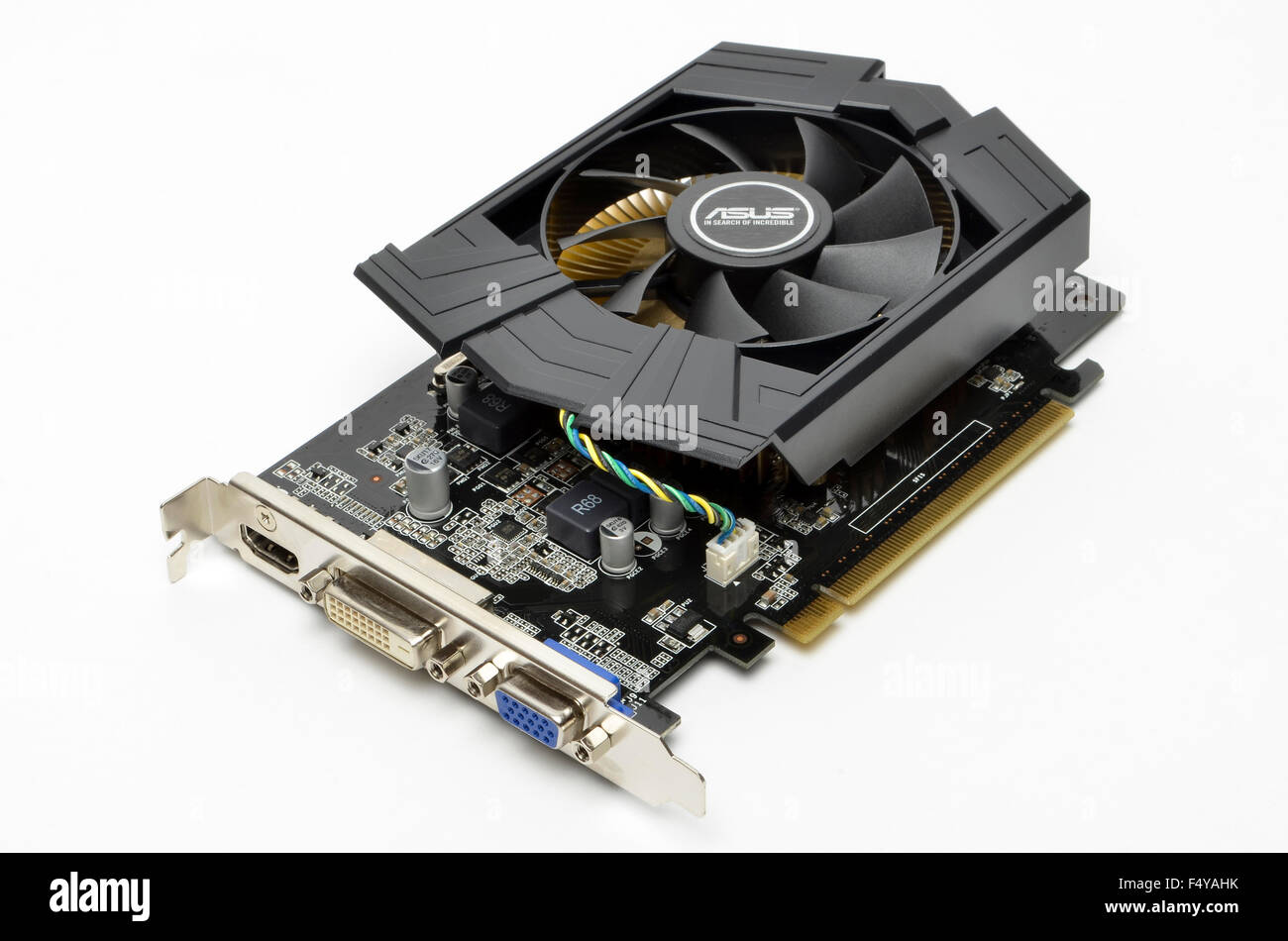 ASUS Nvidia GeForce GT 740 OC overclocked performance graphics card on a  white background Stock Photo - Alamy