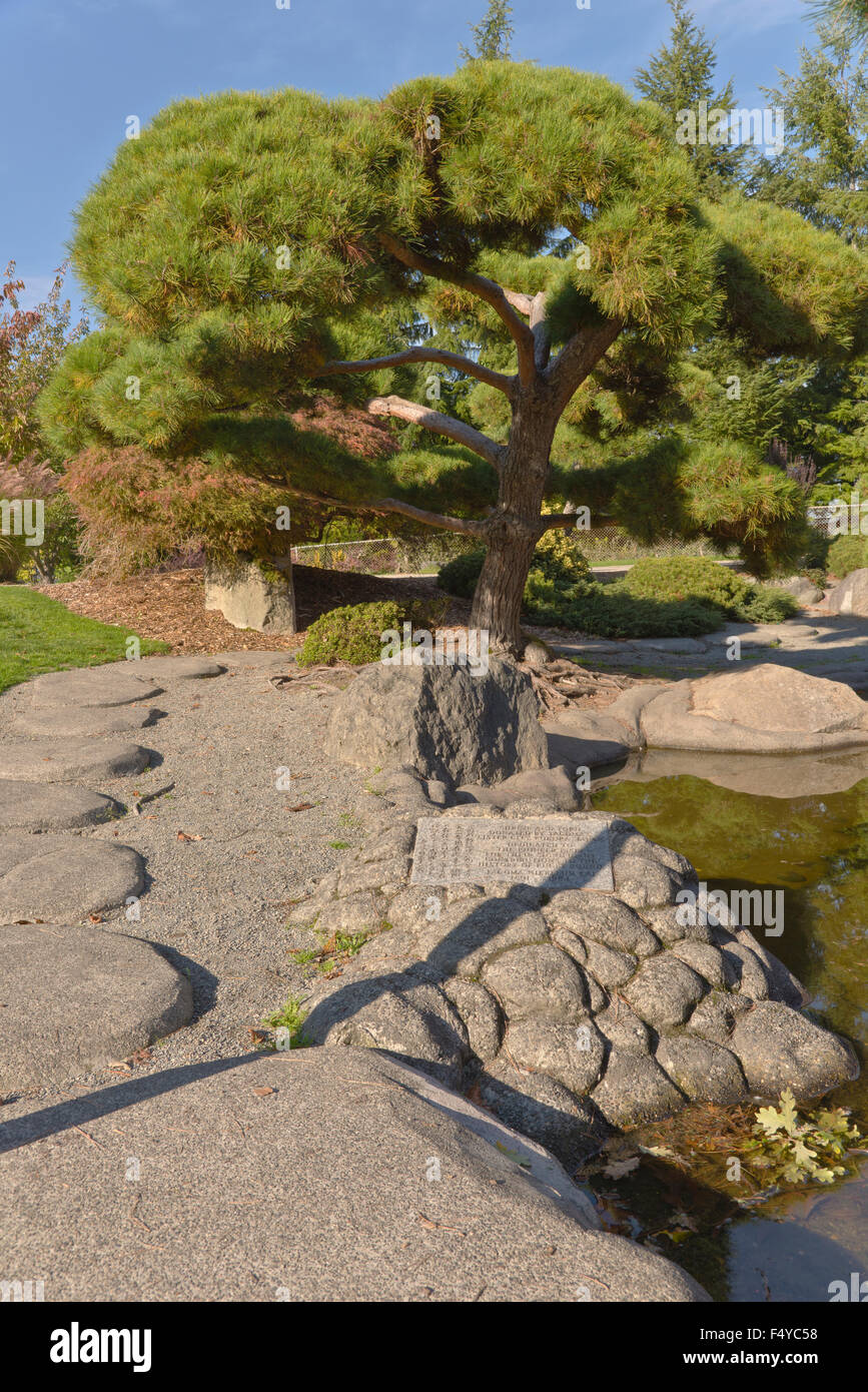 Japanese garden symbolism in Washington Stock Photo Alamy