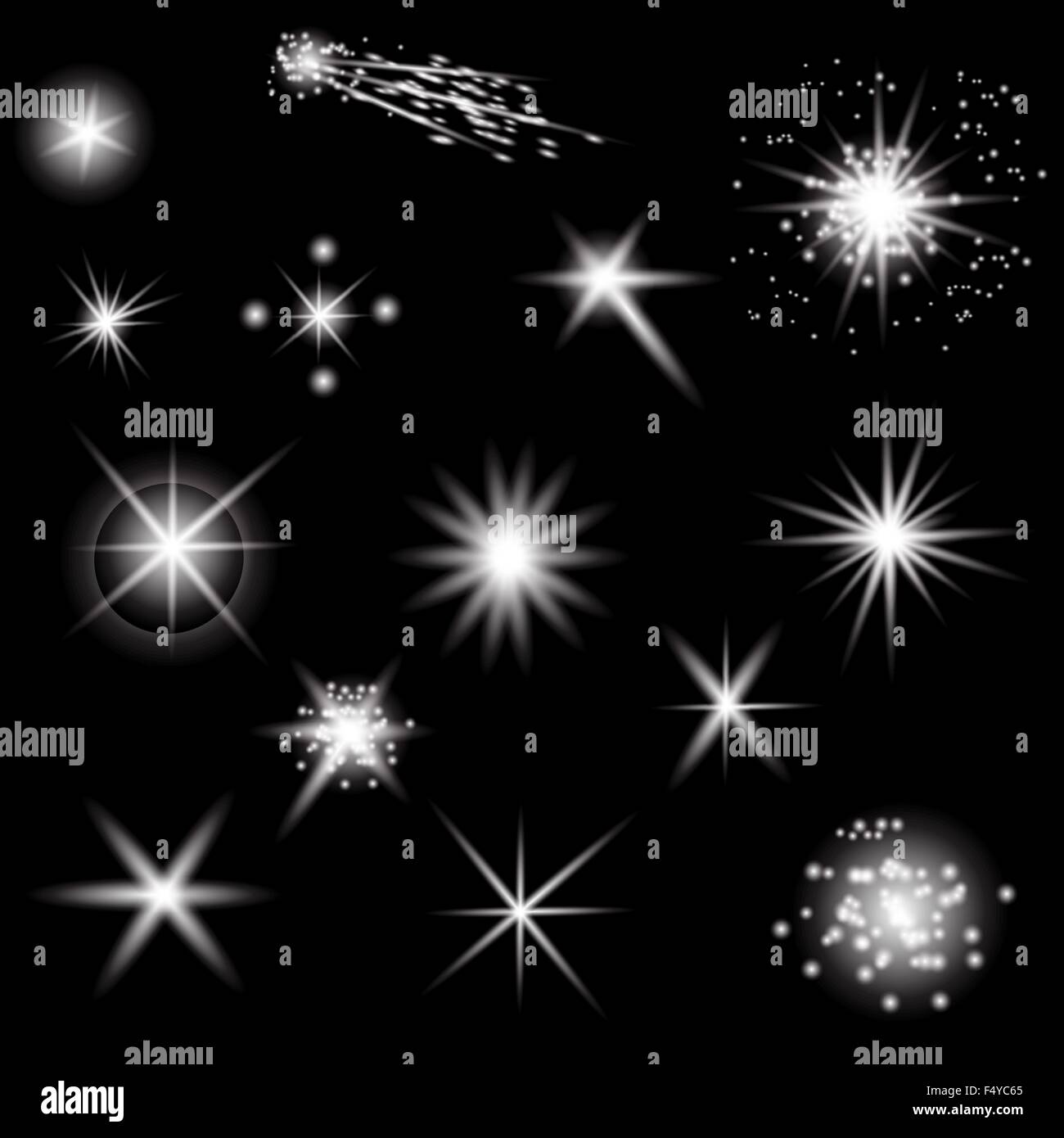 Set of Different White Lights Stock Vector Image & Art - Alamy