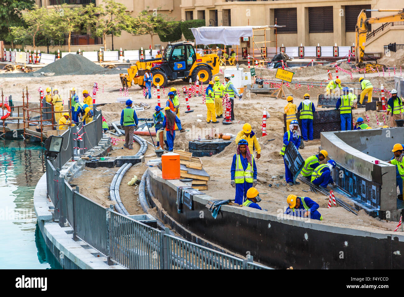 DUBAI, UAE NOVEMBER 16 Male construction worker in Dubai, on