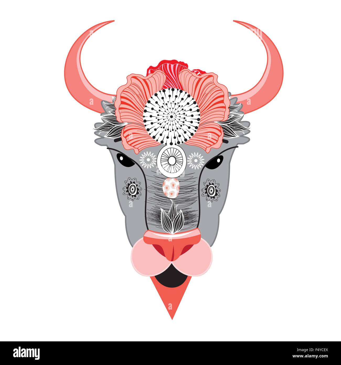 Illustration of a bison hi-res stock photography and images - Alamy