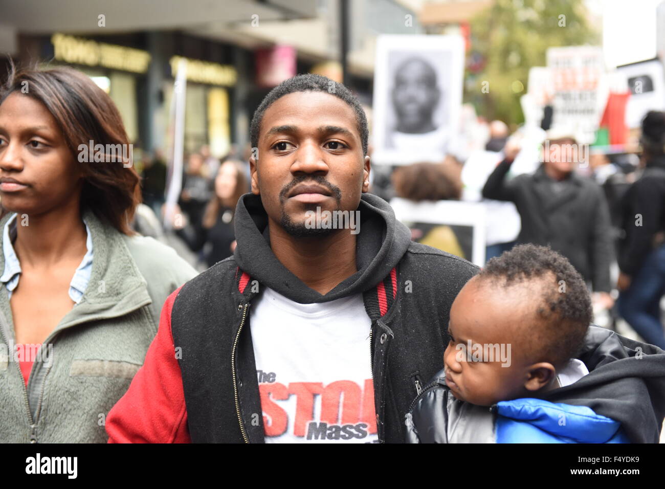 Father and son march together for justice. More than one thousand ...