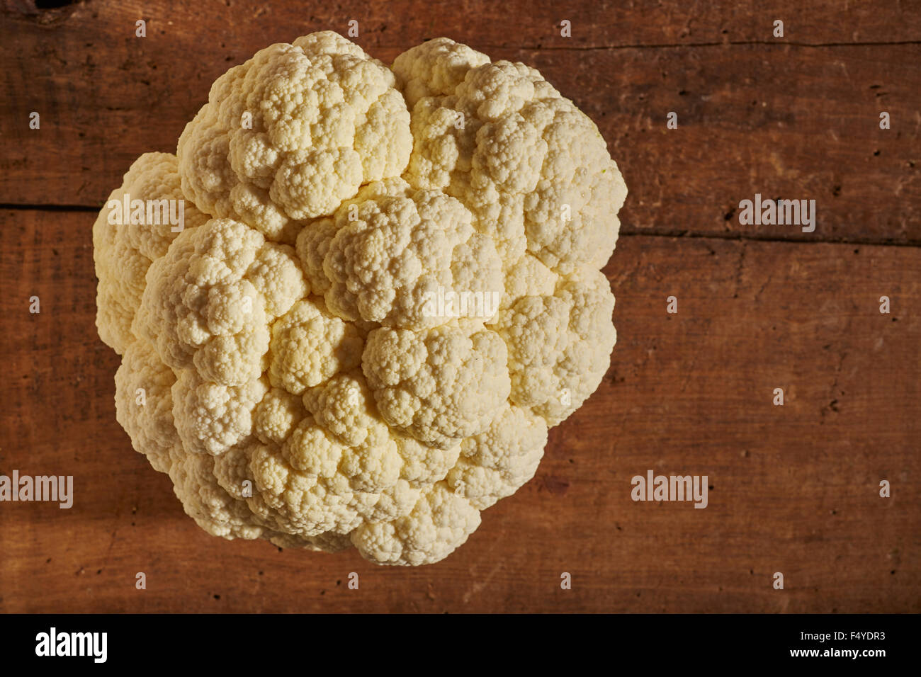 a whole head of fresh cauliflower Stock Photo