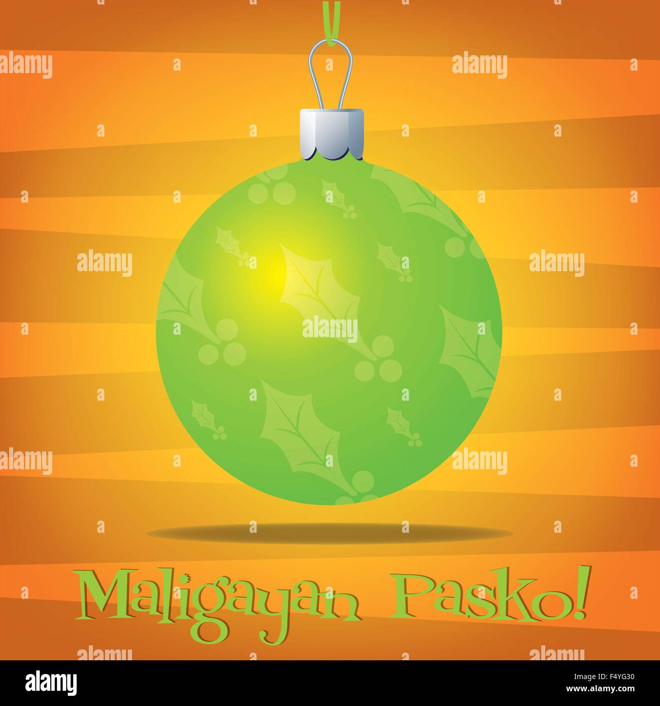 Funky Christmas decoration card in vector format. Stock Vector