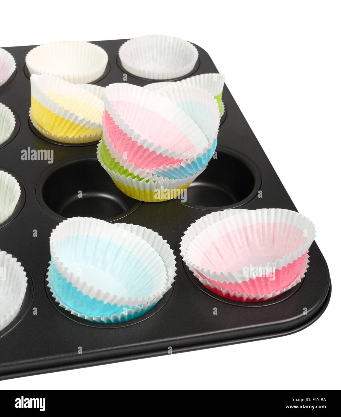 Muffin Tray and Cupcake Liner Stock Photo Alamy