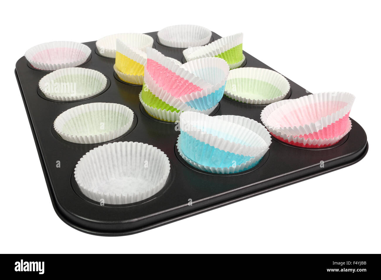 Muffin Tray and Cupcake Liner Stock Photo Alamy