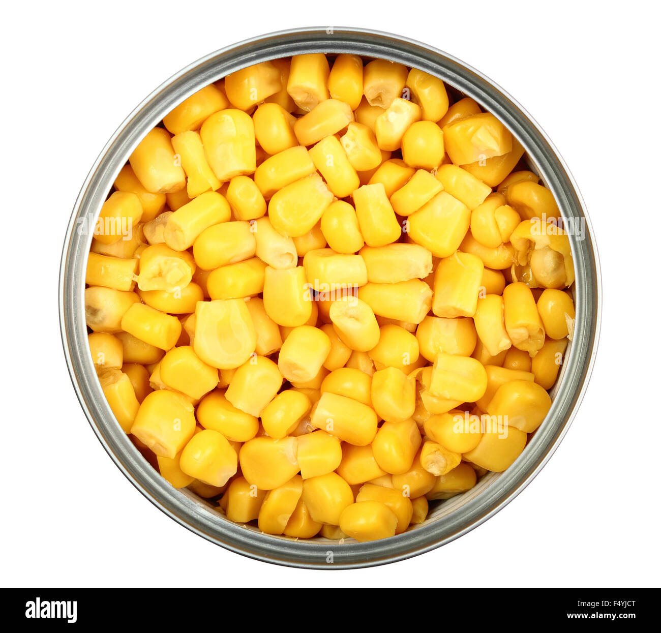 Canned Corn. Isolated with clipping path Stock Photo Alamy