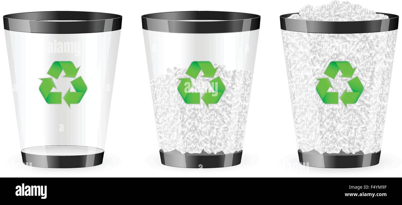Recycle bin on white background. Vector illustration Stock Vector Image ...