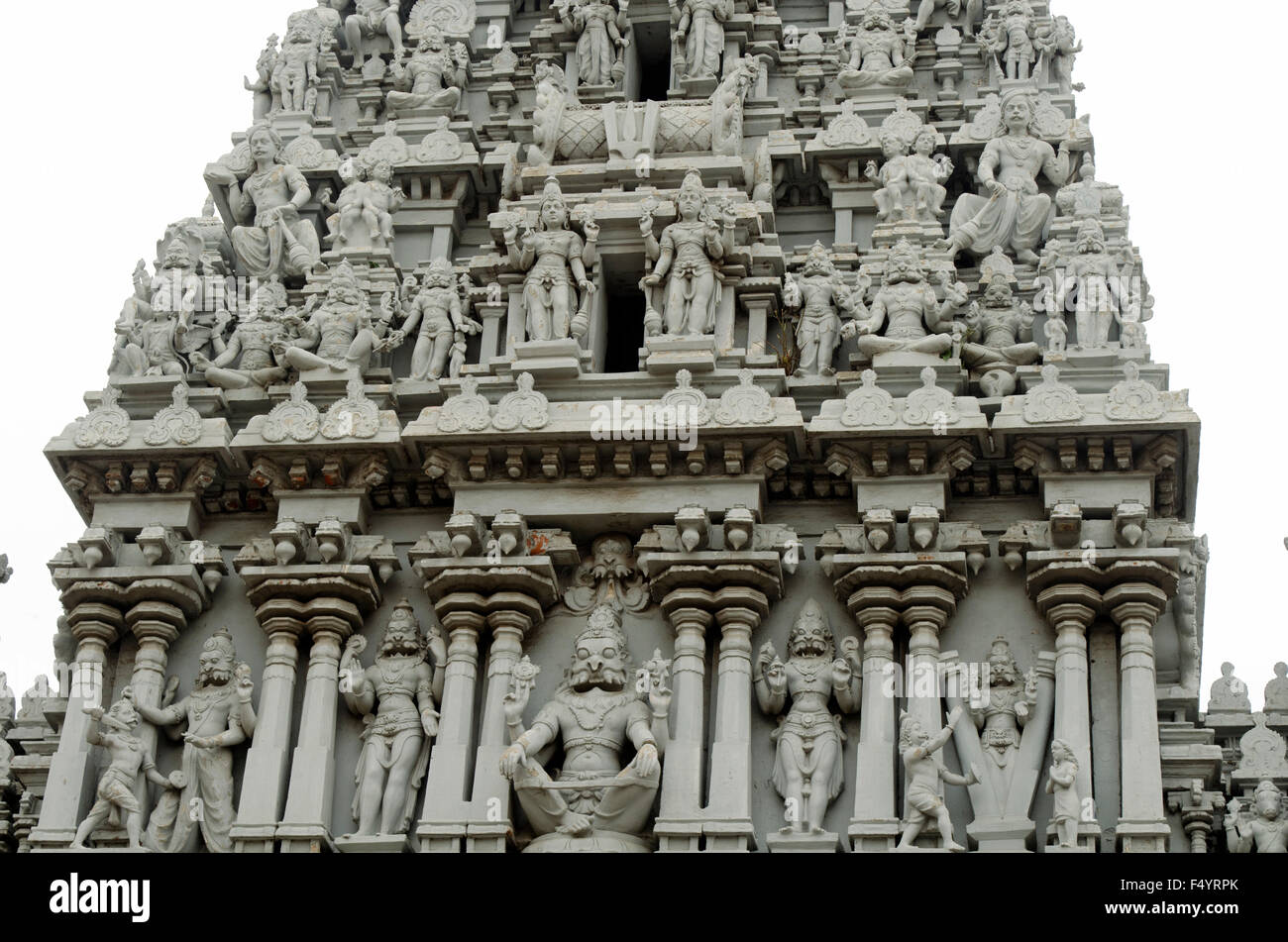 Facade of Parthasarathy temple, a Hindu temple of Lord Krishna in Chennai, Tamil Nadu,India,Asia Stock Photo