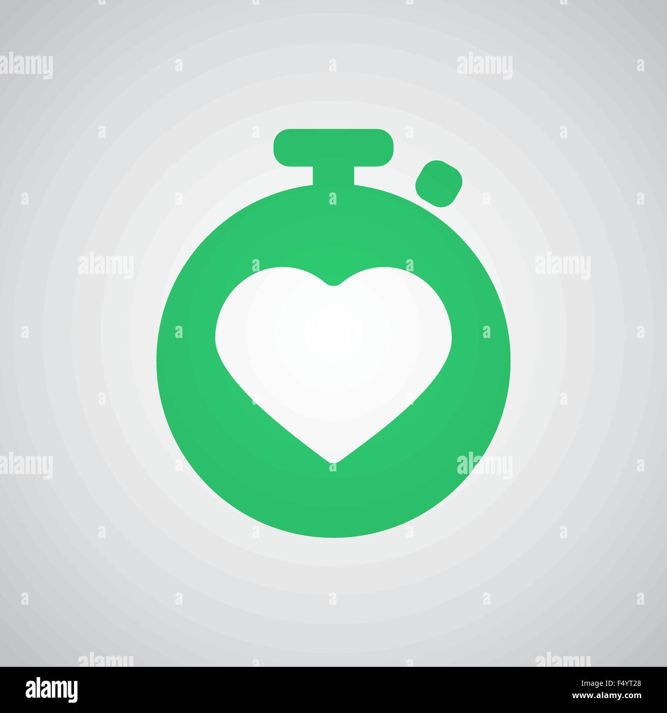 Flat green Heart Rate Monitor icon Stock Vector