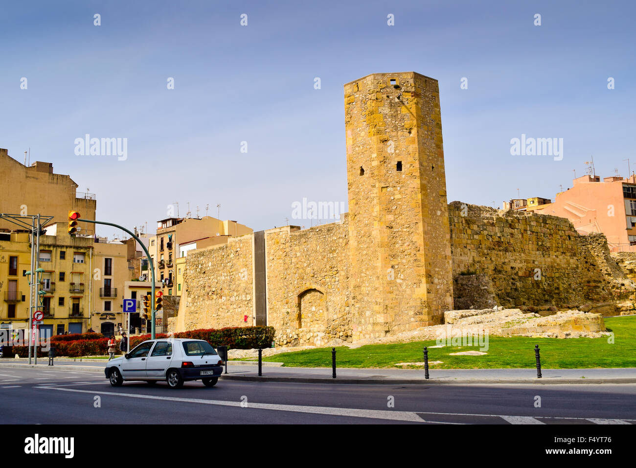 Tower of the Nuns on the roman circus ruins of Tarraco. UNESCO world heritage site. Tarragona, Catalonia, Spain Stock Photo