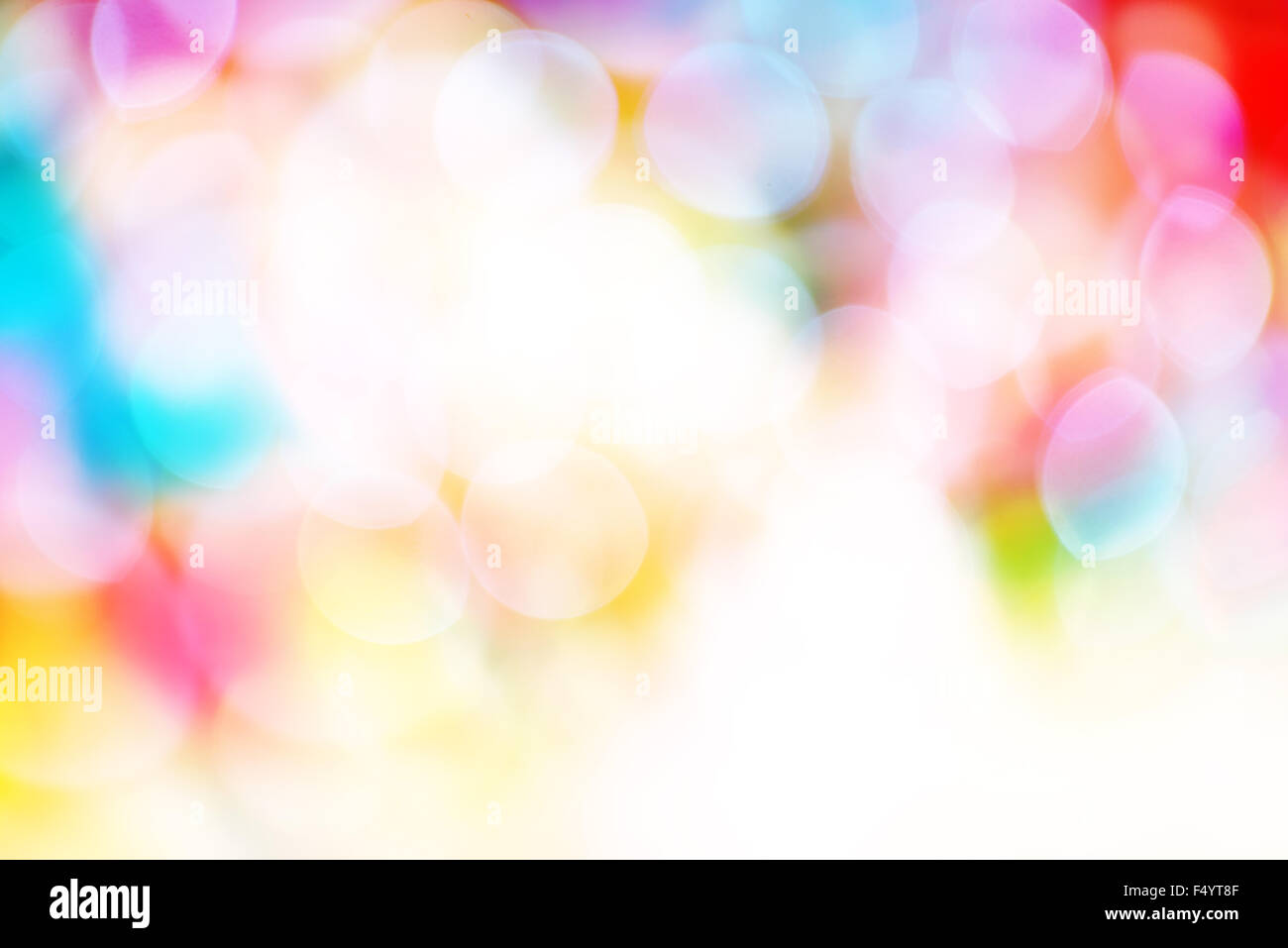 Beautiful Christmas Light Bokeh, Colorful Abstract Holiday Background Stock Photo