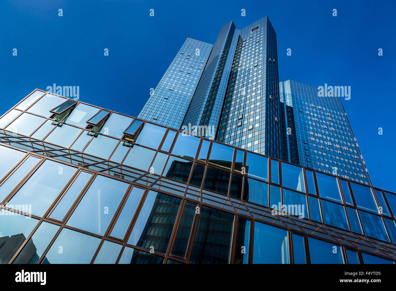 Modern glass skyscrapers of Frankfurt am Main Stock Photo - Alamy
