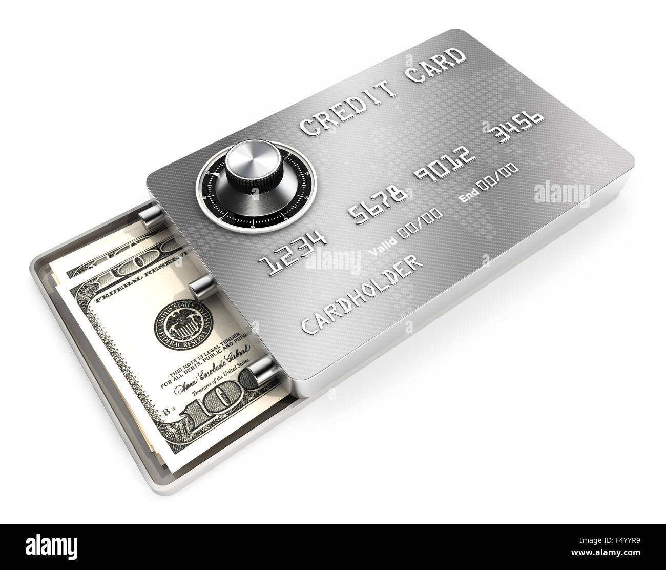 3d safe credit card concept, isolated white background Stock Photo Alamy