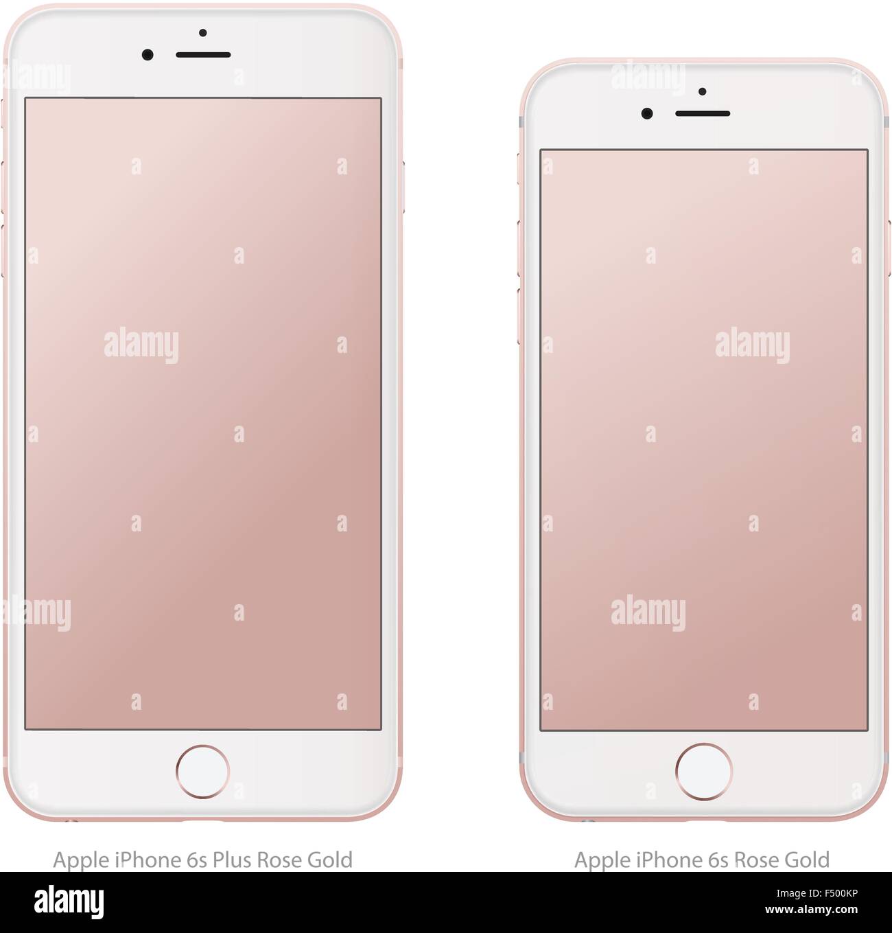 isolated rose gold smartphone in vector format Stock Vector