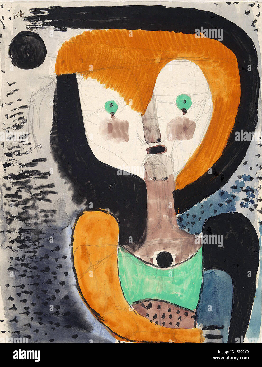 Paul Klee - Aquarelleskizze zu 'MA' (Watercolor Sketch for 'M. A.') Stock Photo