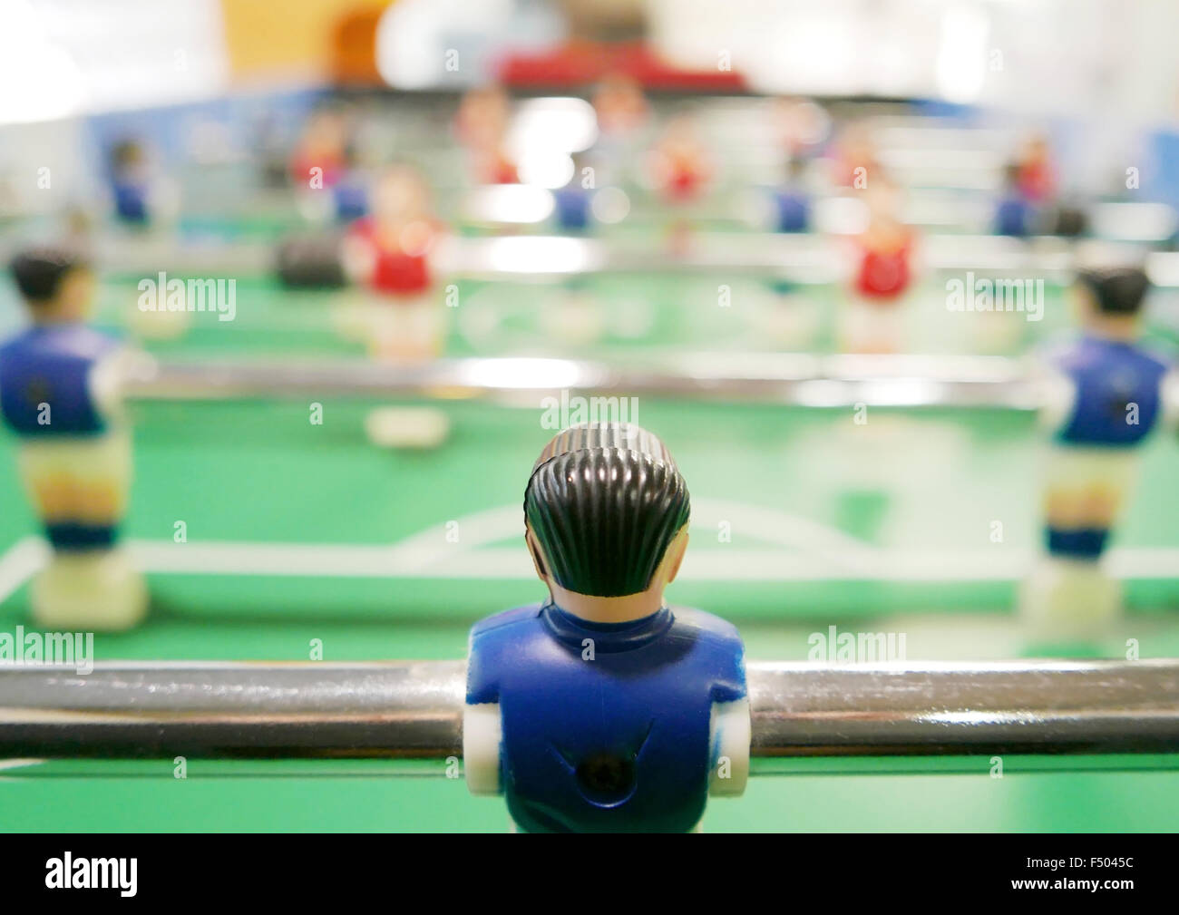 Colorful indoor soccer football game machine closeup Stock Photo Alamy