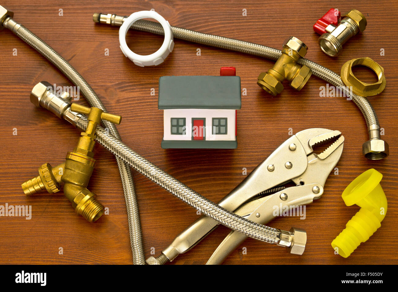 House and building plans or blueprint Stock Photo