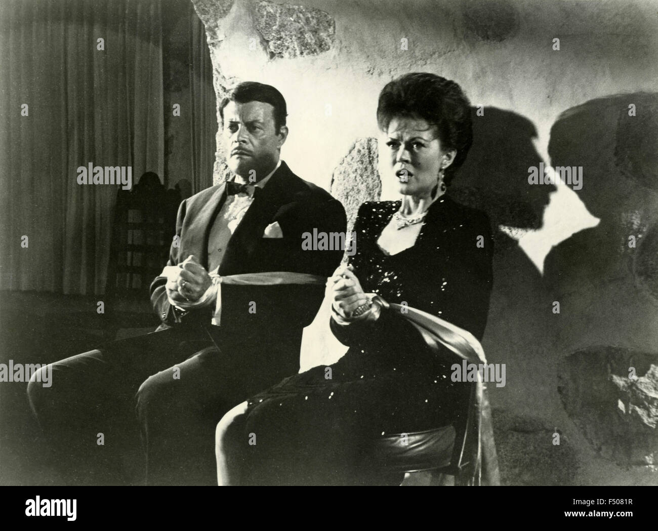 The actors Paula Raymond and Alex D'Arcy in a scene from the movie 'Blood of Dracula's castle', USA 1969 Stock Photo