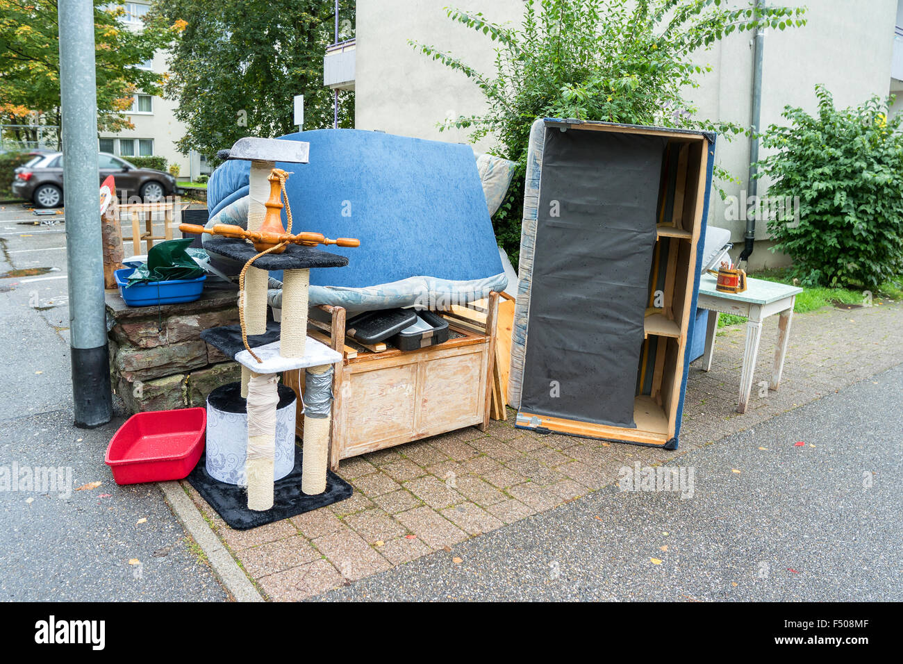 Big pile of old broken furniture Stock Photo Alamy