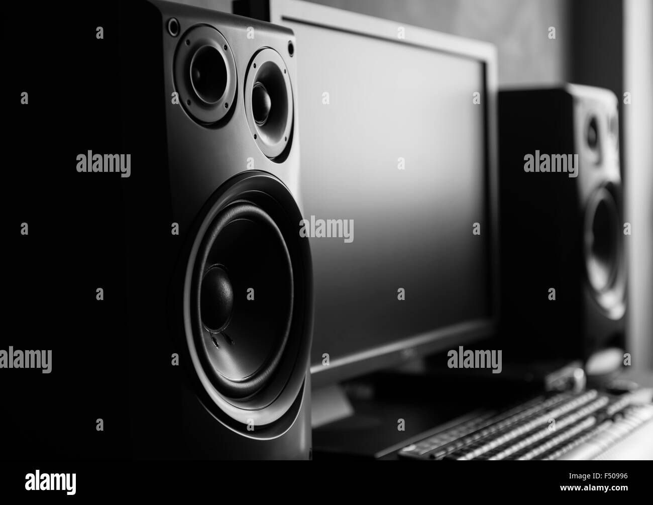 Speaker at recording studio Stock Photo Alamy