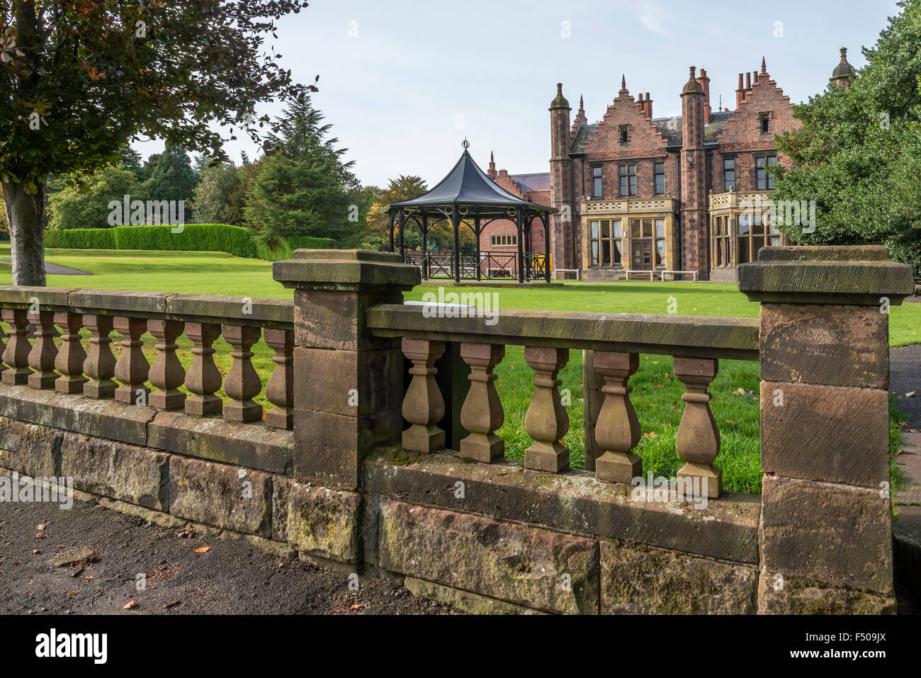Walton Hall in Walton Park near Warrington. Cheshire. North West Stock