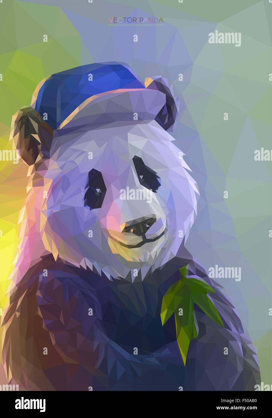 Cool panda rapper in polygonal style Stock Vector Image & Art - Alamy