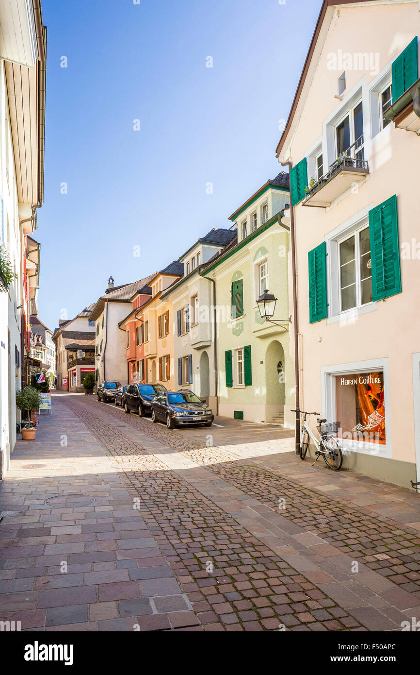 Medieval Old Town, Rheinfelden, Canton Aargau, Switzerland Stock Photo