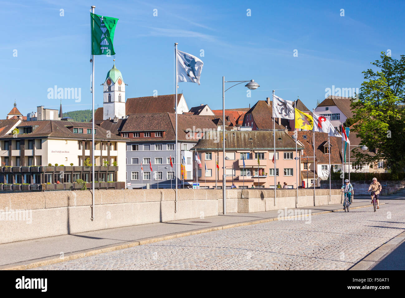 Medieval Old Town, Rheinfelden, Canton Aargau, Switzerland Stock Photo