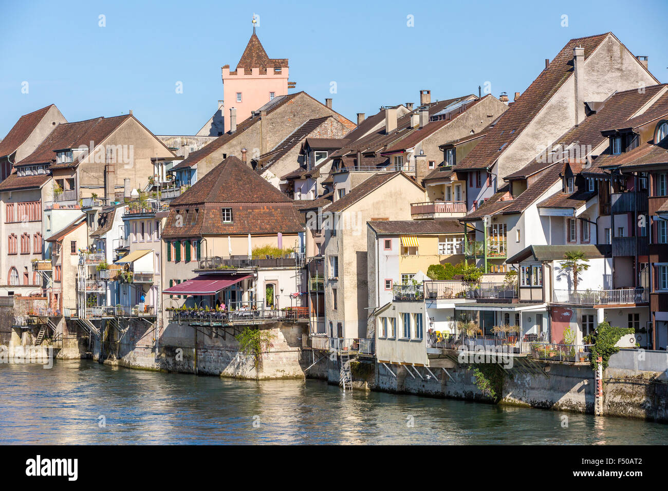 Medieval Old Town, Rheinfelden, Canton Aargau, Switzerland Stock Photo
