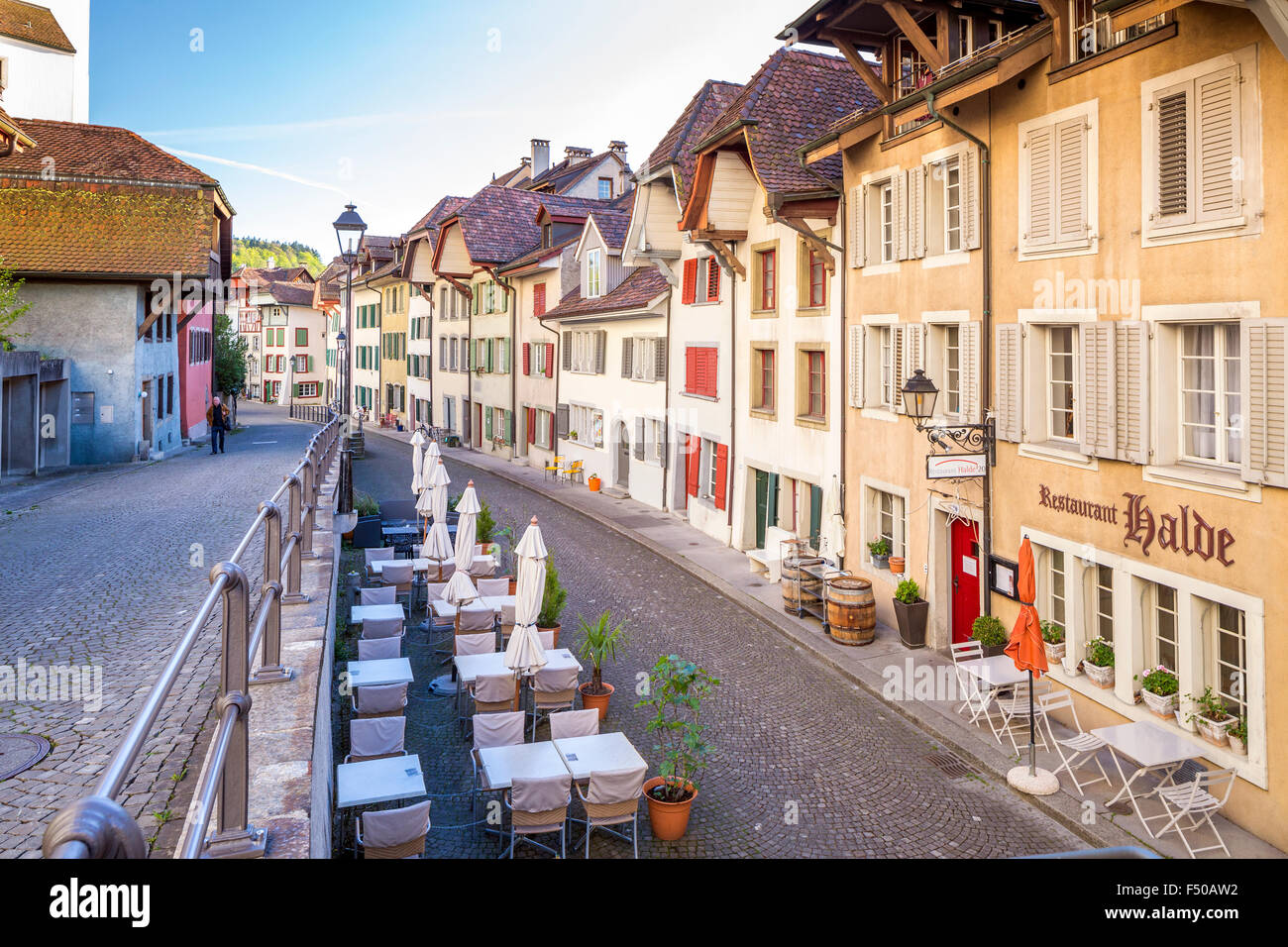 Old town Aarau, Canton Aargau, Switzerland. Stock Photo