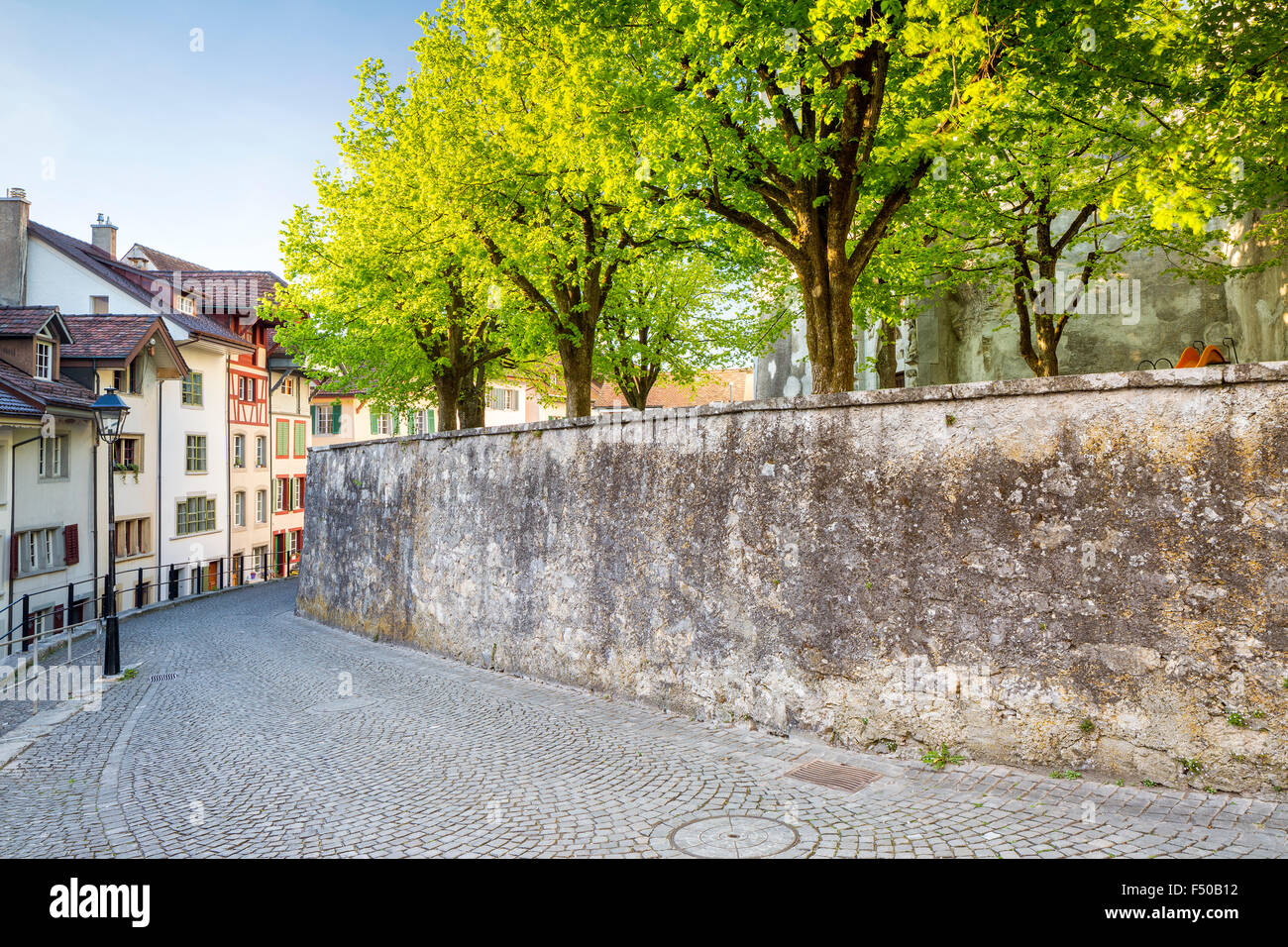 Old town Aarau, Canton Aargau, Switzerland. Stock Photo