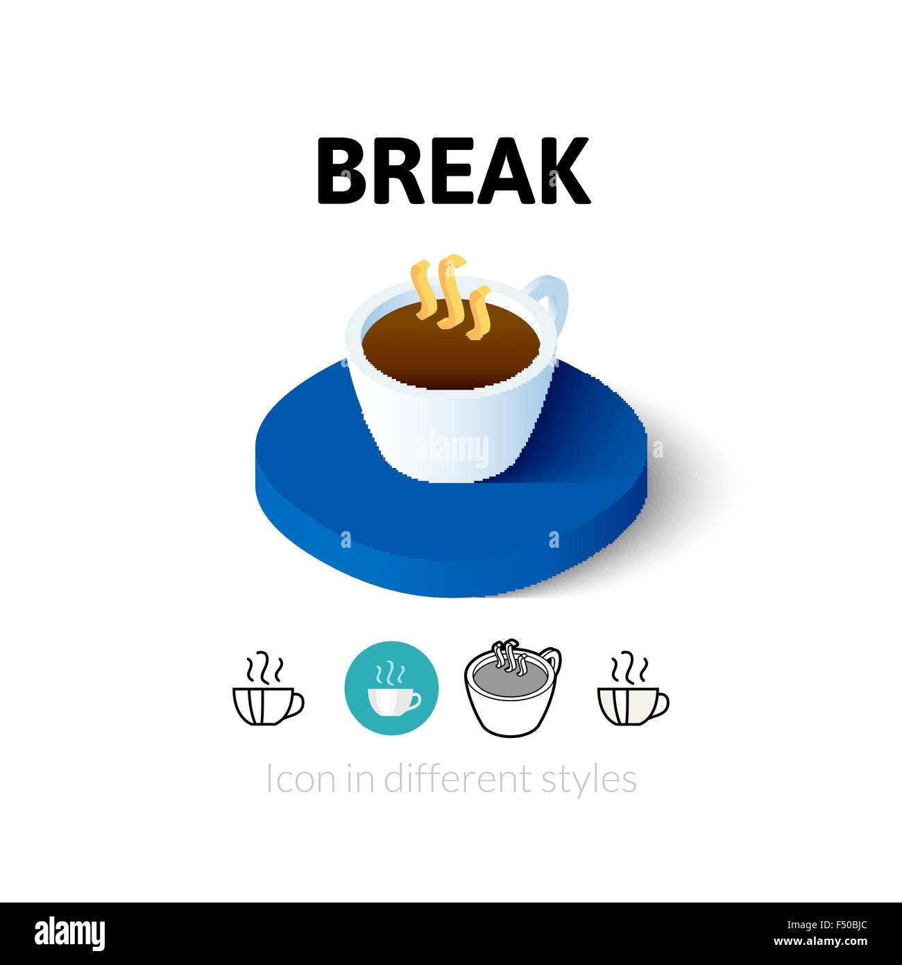 Break icon in different style Stock Vector Image & Art - Alamy