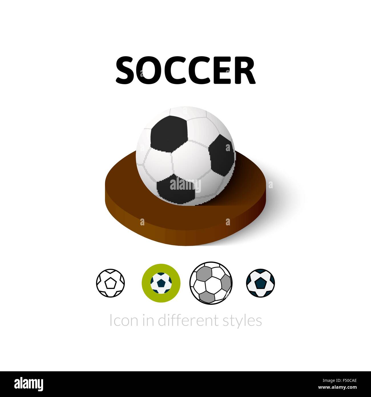 Soccer icon in different style Stock Vector Image & Art - Alamy